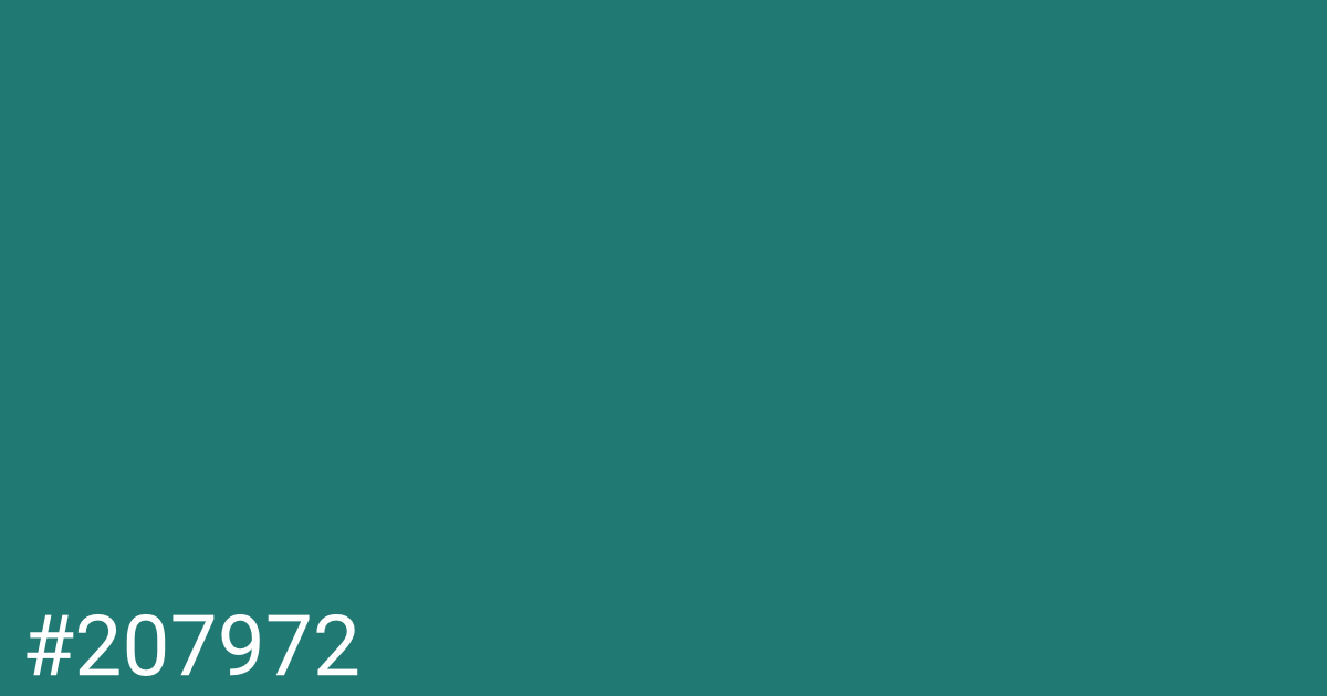 Hex color #207972 graphic