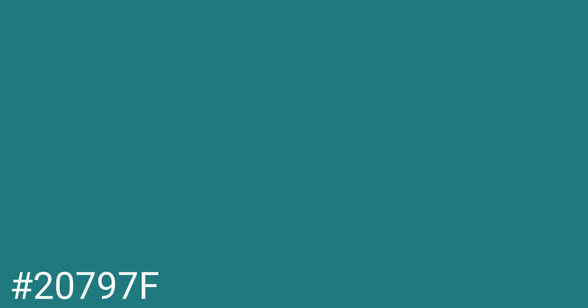 Hex color #20797f graphic