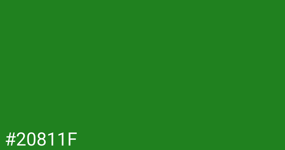 Hex color #20811f graphic