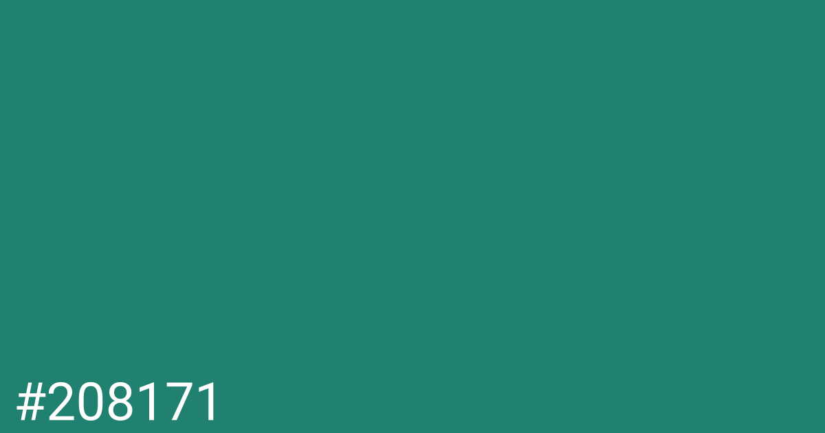 Hex color #208171 graphic