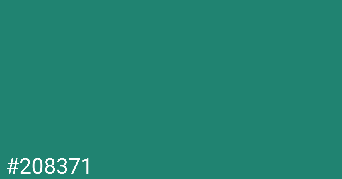 Hex color #208371 graphic