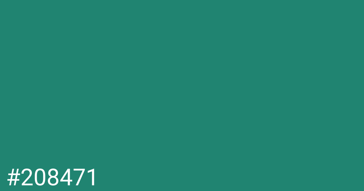 Hex color #208471 graphic