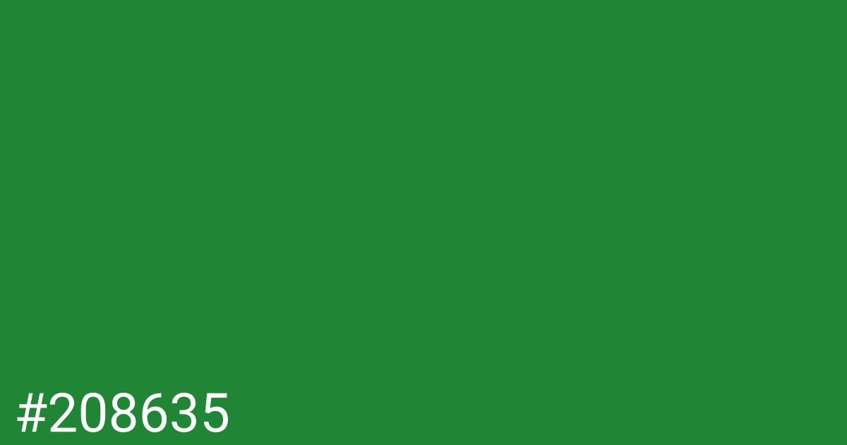 Hex color #208635 graphic