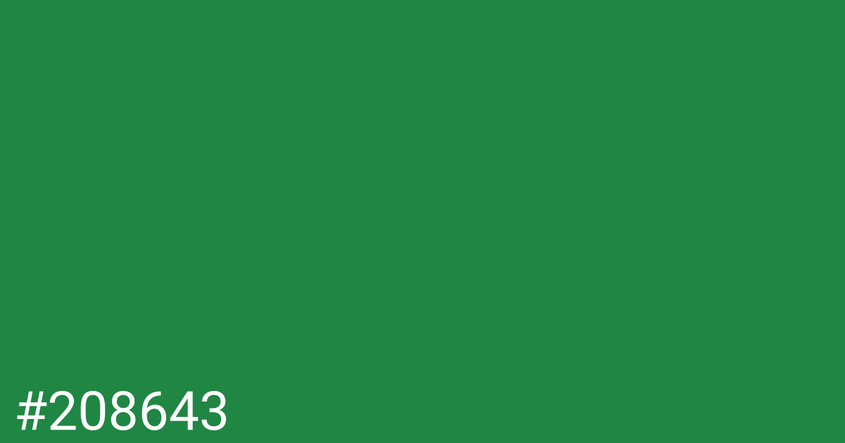 Hex color #208643 graphic