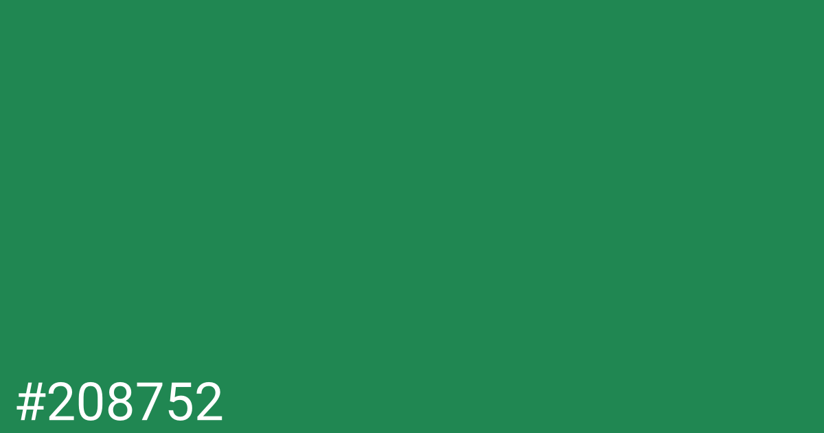 Hex color #208752 graphic