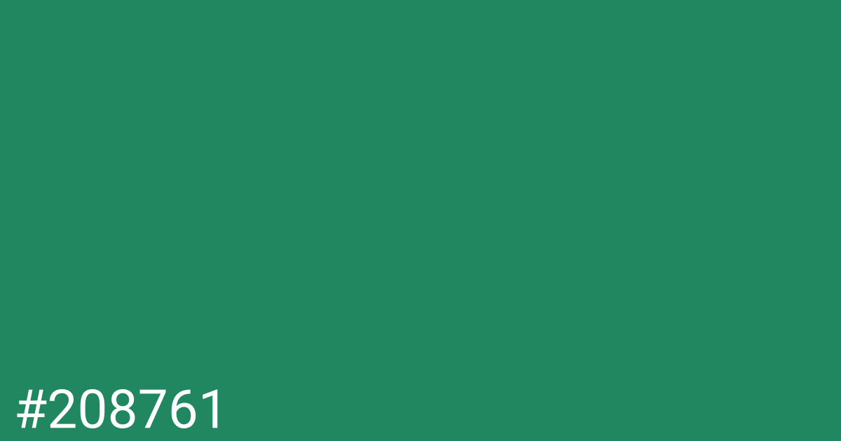 Hex color #208761 graphic