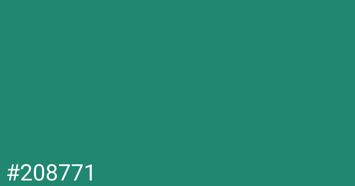 Hex color #208771 graphic