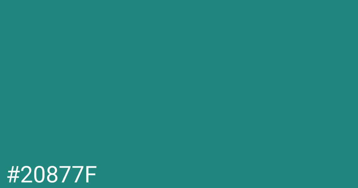 Hex color #20877f graphic