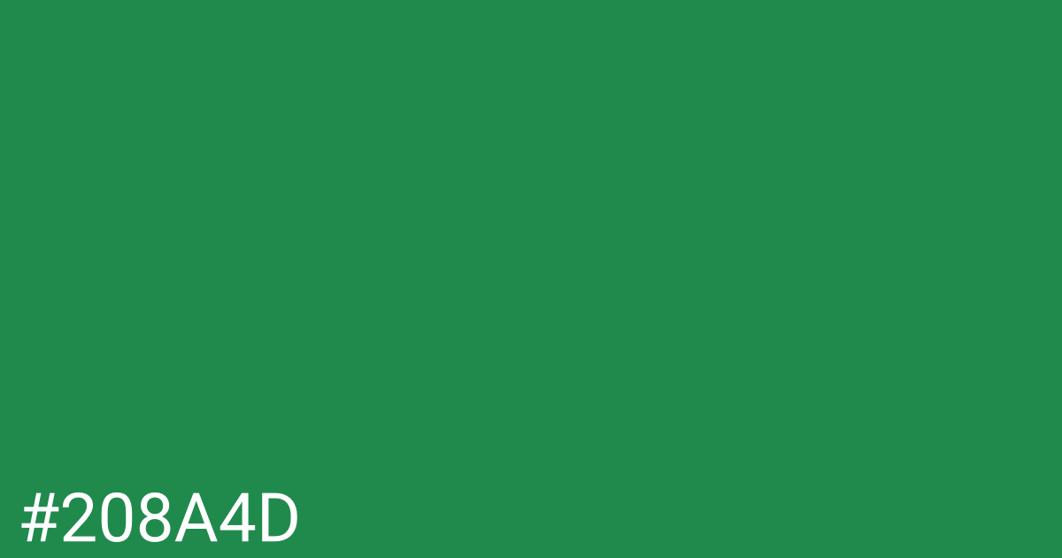 Hex color #208a4d graphic