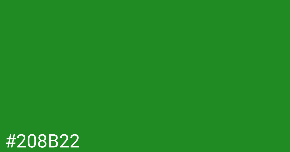 Hex color #208b22 graphic