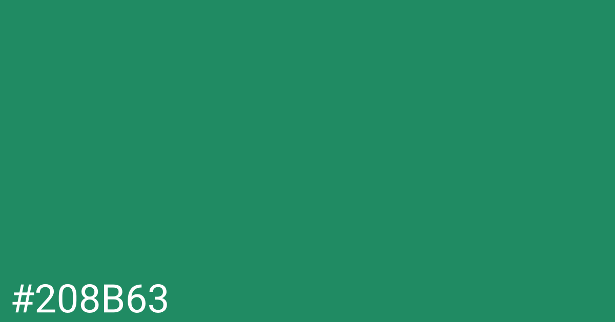 Hex color #208b63 graphic