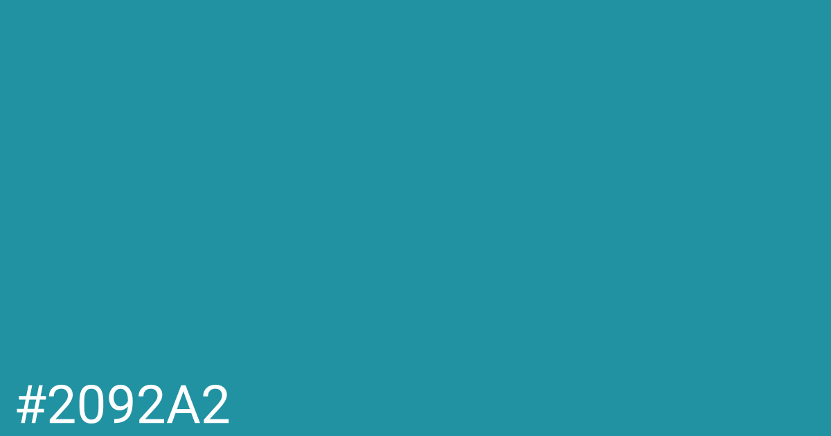 Hex color #2092a2 graphic