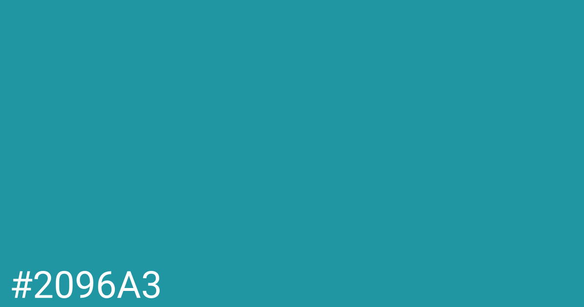 Hex color #2096a3 graphic