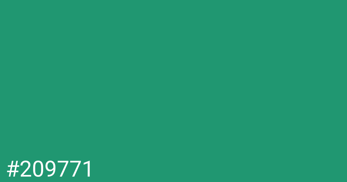 Hex color #209771 graphic