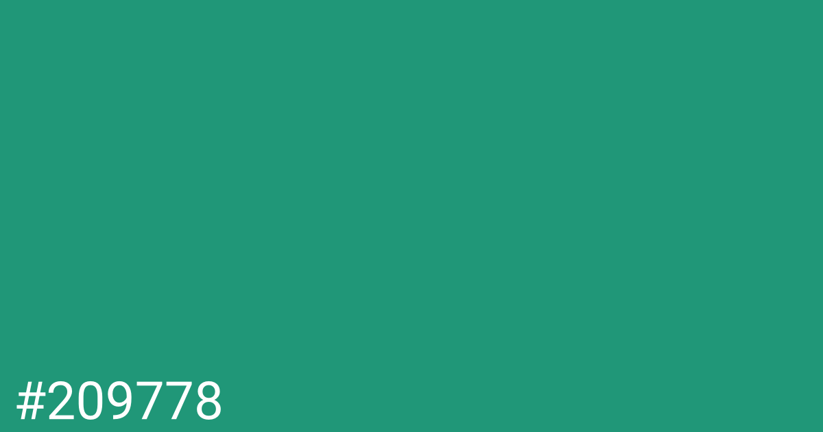 Hex color #209778 graphic