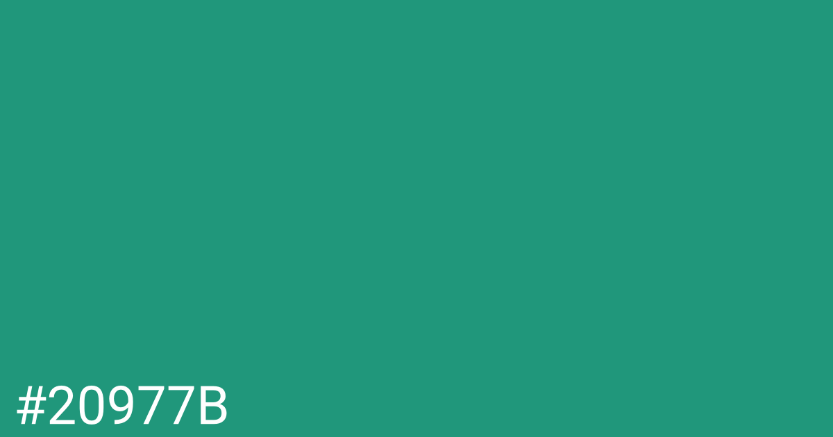 Hex color #20977b graphic