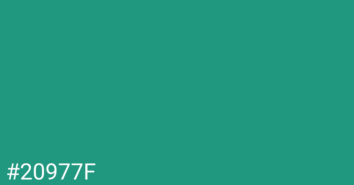 Hex color #20977f graphic