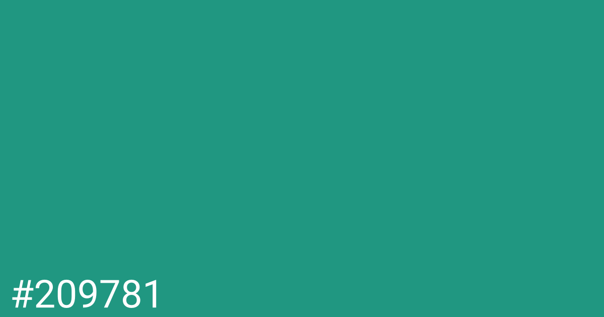 Hex color #209781 graphic