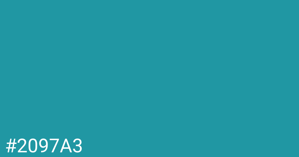 Hex color #2097a3 graphic