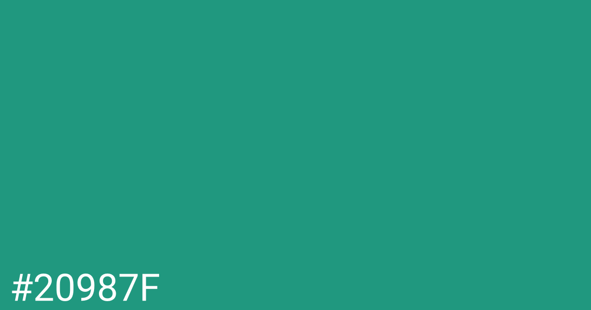 Hex color #20987f graphic