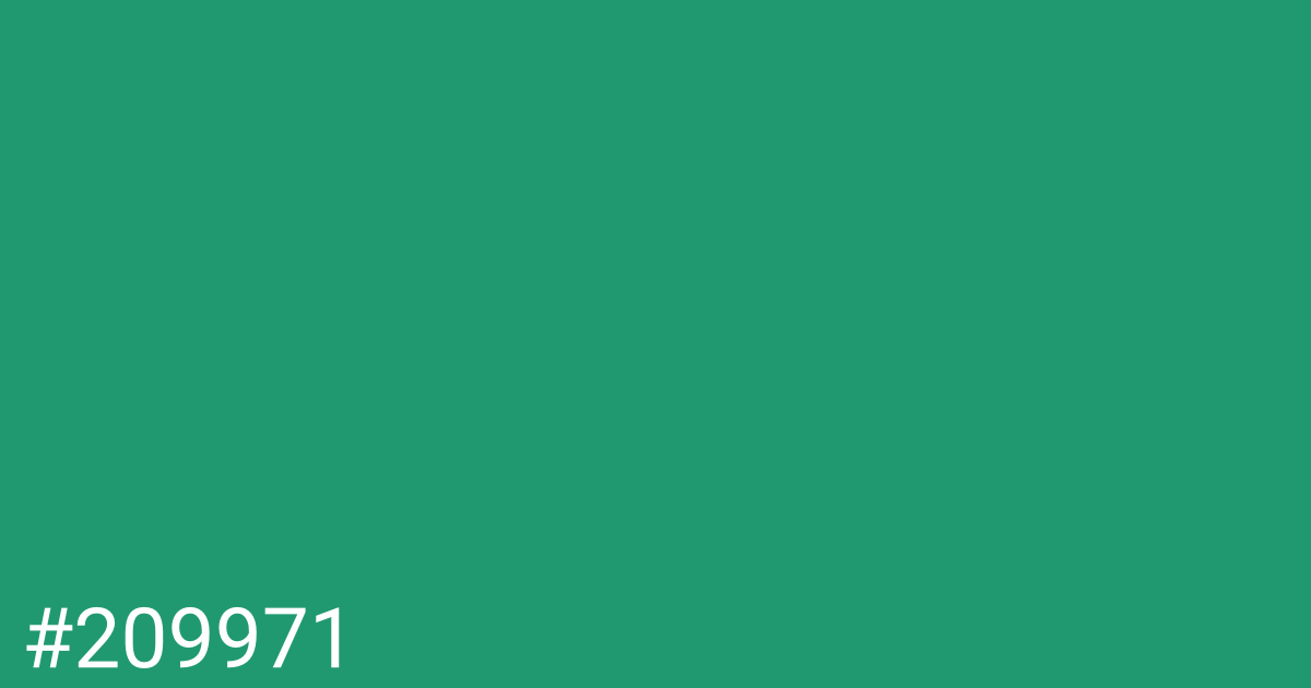 Hex color #209971 graphic