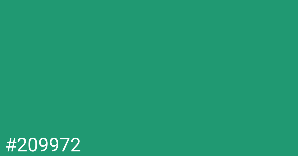 Hex color #209972 graphic