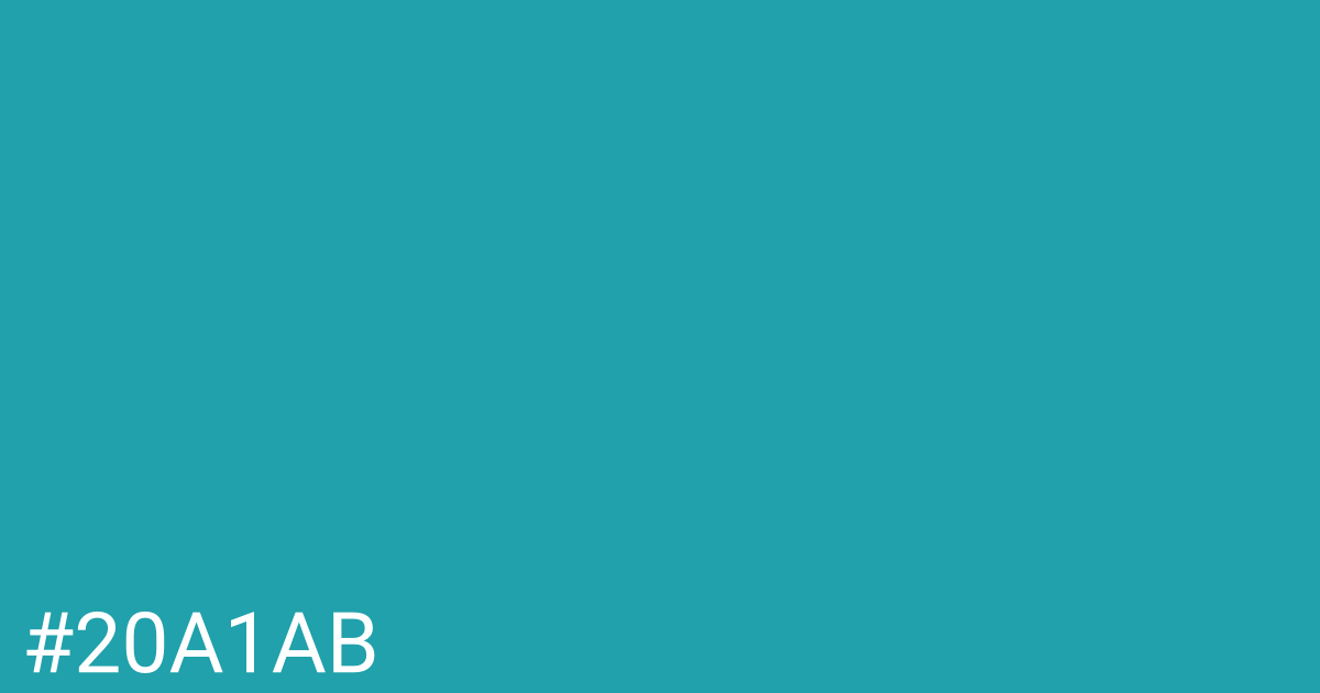 Hex color #20a1ab graphic