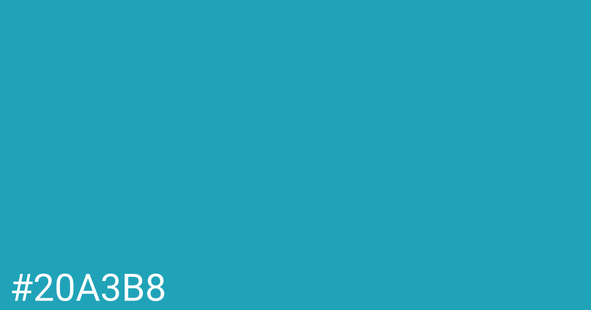 Hex color #20a3b8 graphic