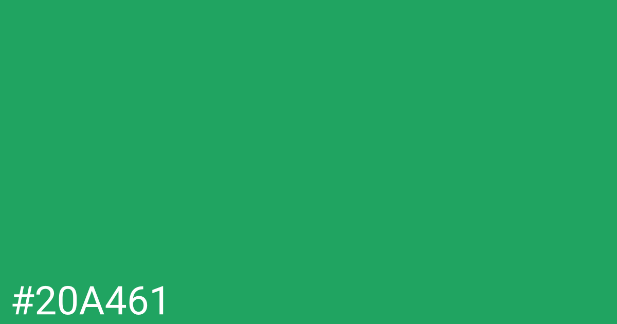 Hex color #20a461 graphic