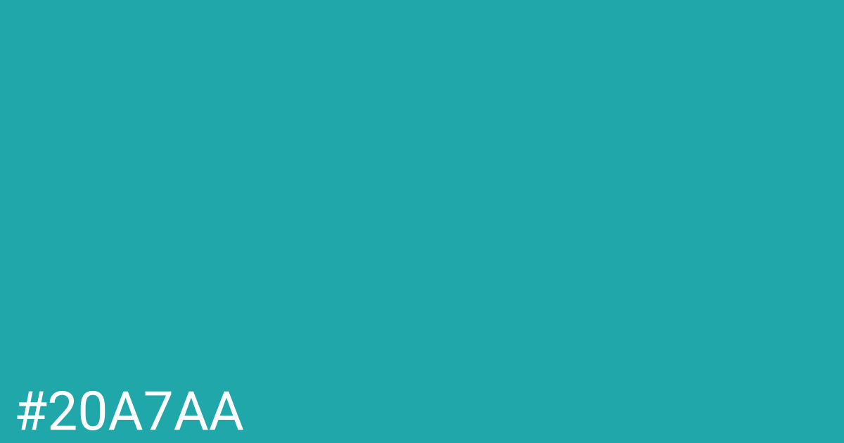 Hex color #20a7aa graphic