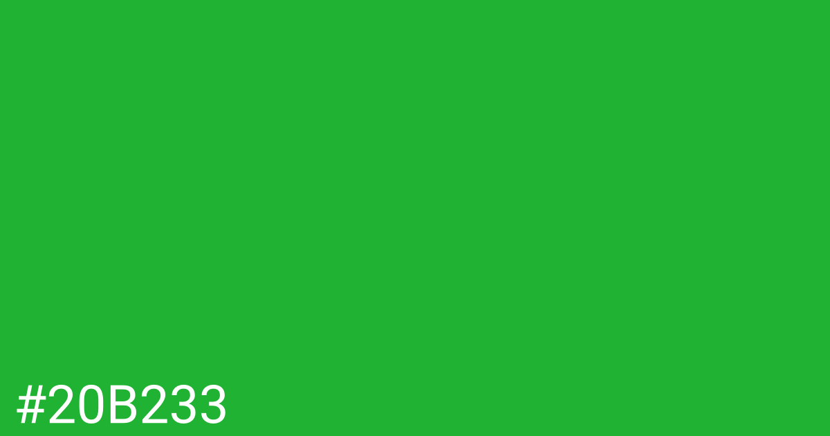 Hex color #20b233 graphic