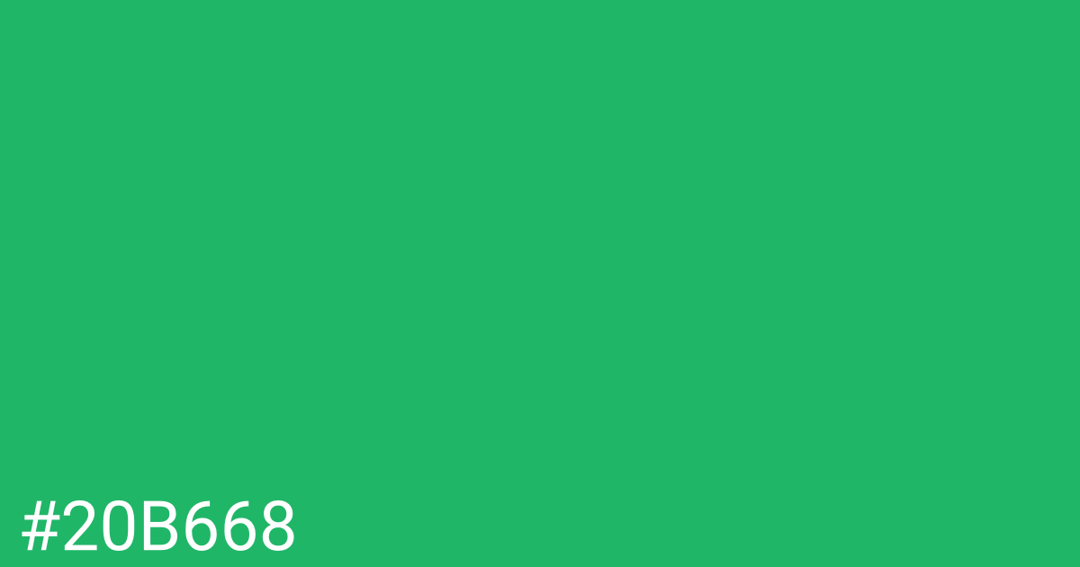 Hex color #20b668 graphic