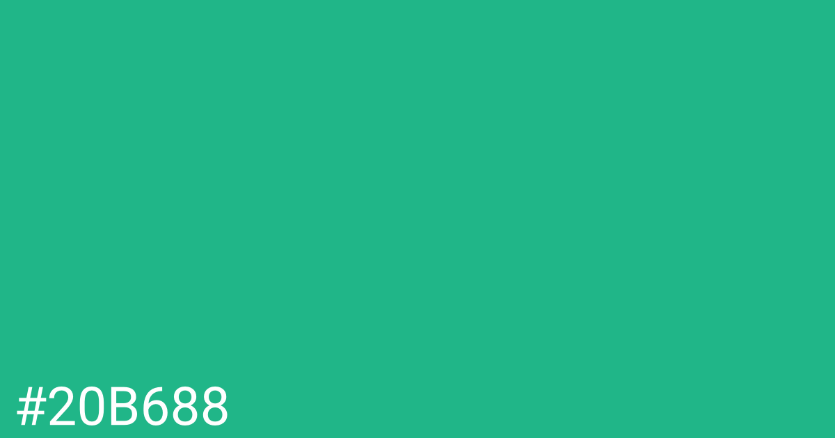 Hex color #20b688 graphic