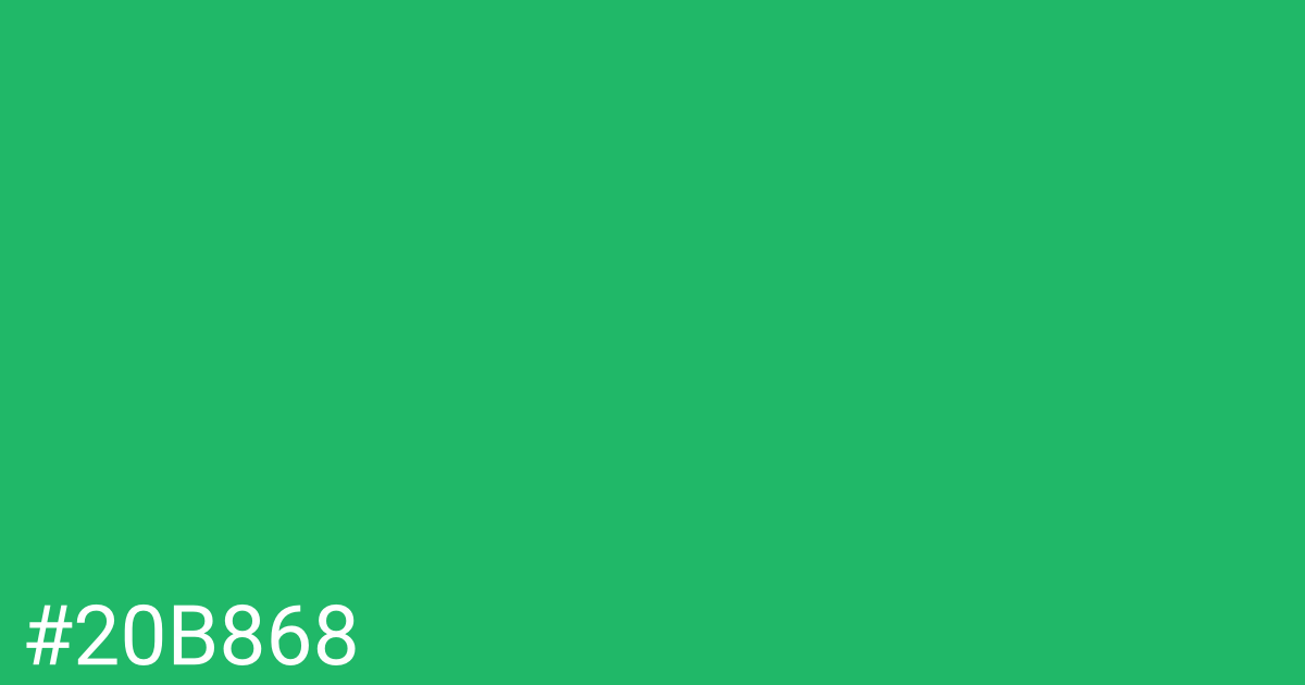 Hex color #20b868 graphic