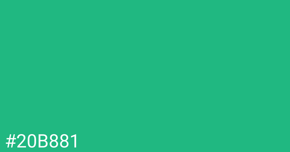 Hex color #20b881 graphic