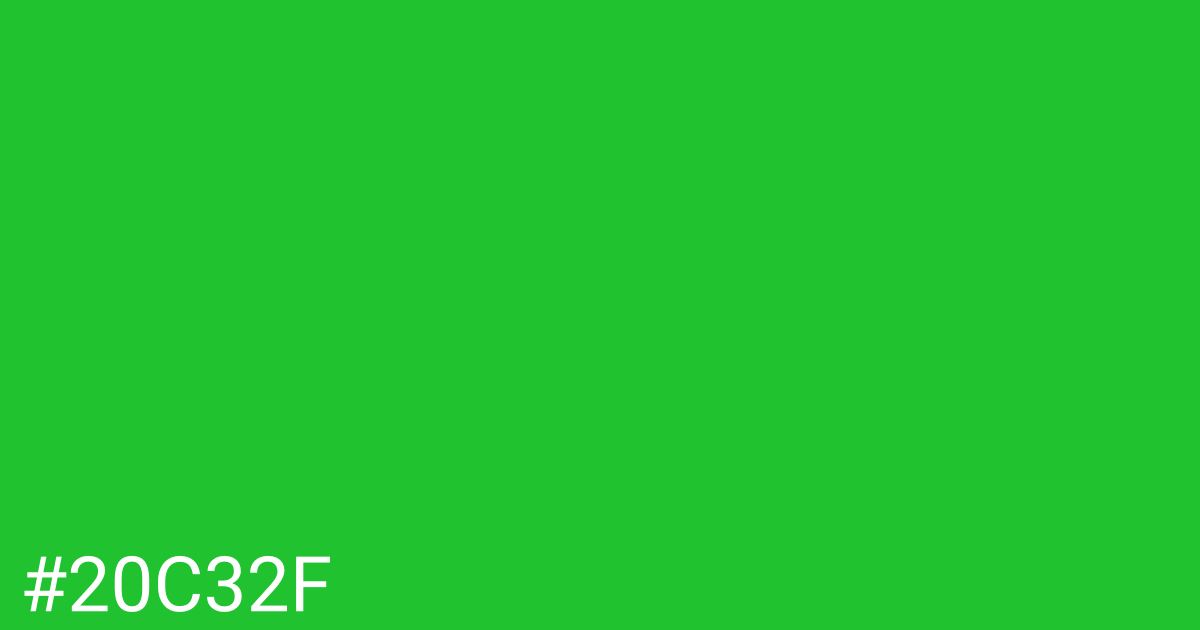Hex color #20c32f graphic