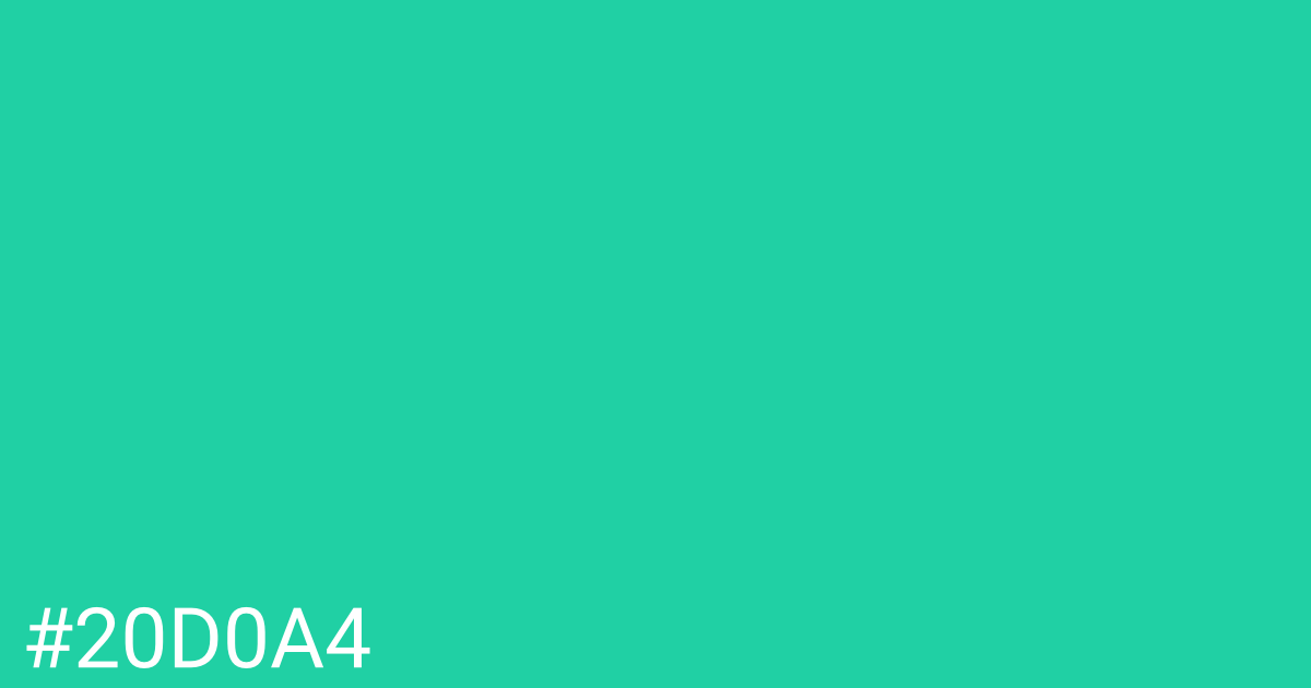 Hex color #20d0a4 graphic