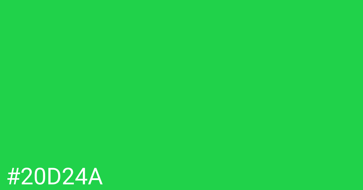 Hex color #20d24a graphic