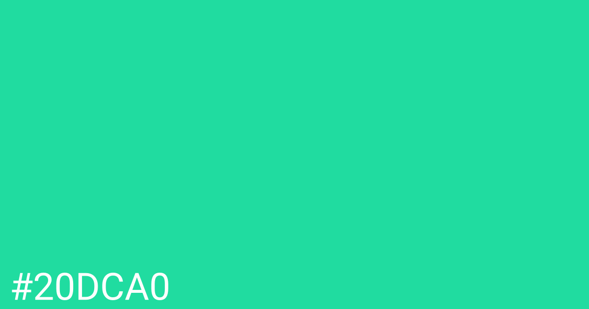 Hex color #20dca0 graphic
