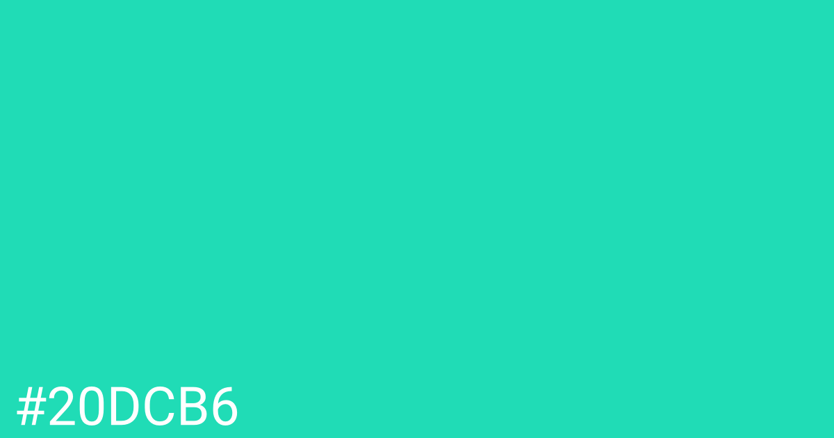 Hex color #20dcb6 graphic
