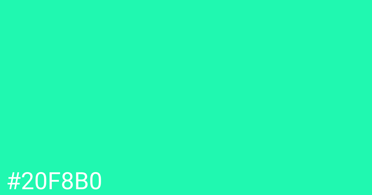 Hex color #20f8b0 graphic