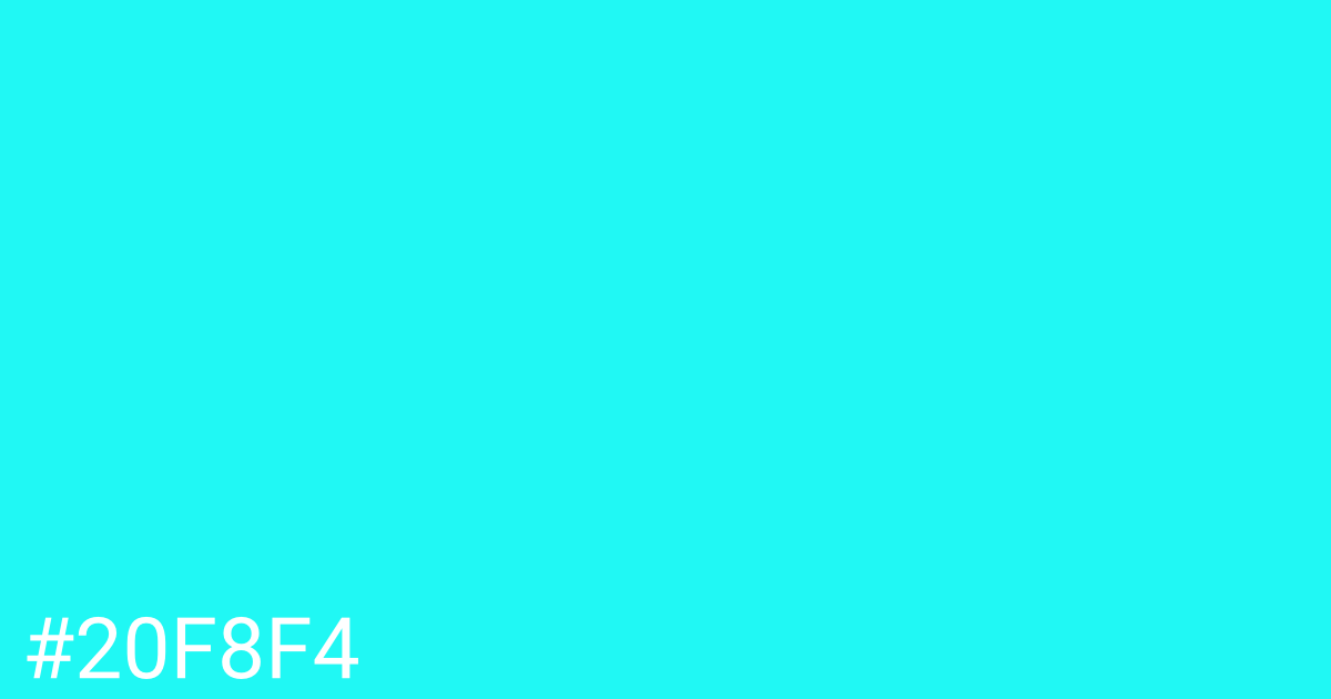 Hex color #20f8f4 graphic