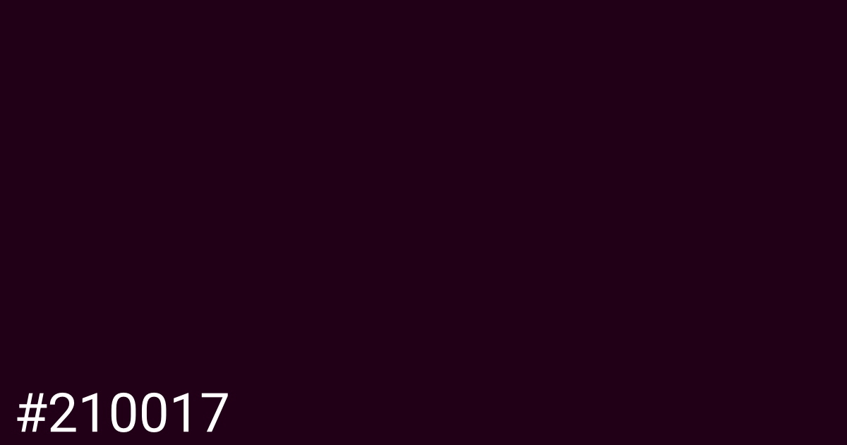 Hex color #210017 graphic