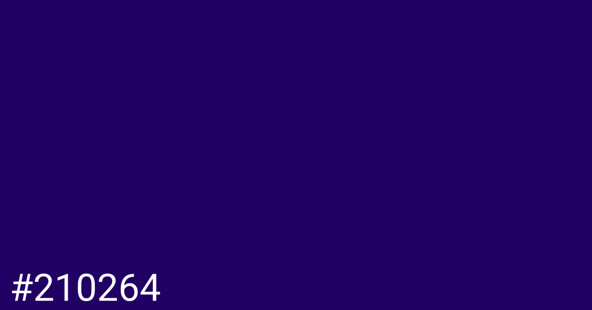 Hex color #210264 graphic