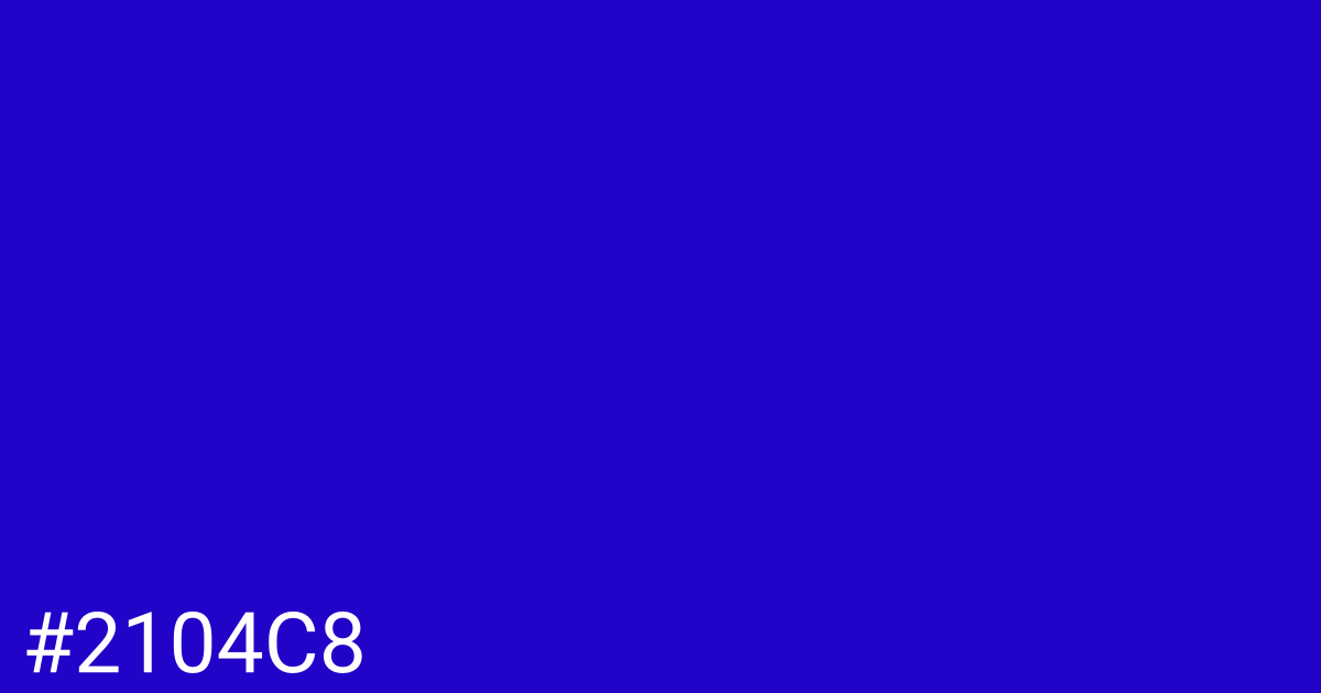 Hex color #2104c8 graphic