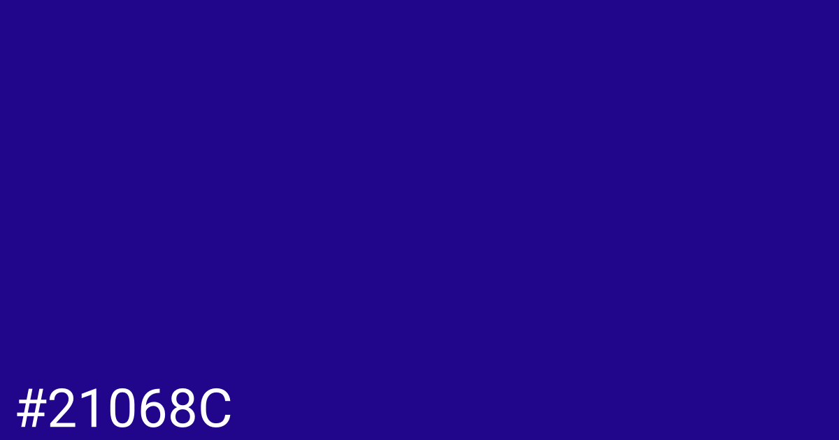 Hex color #21068c graphic