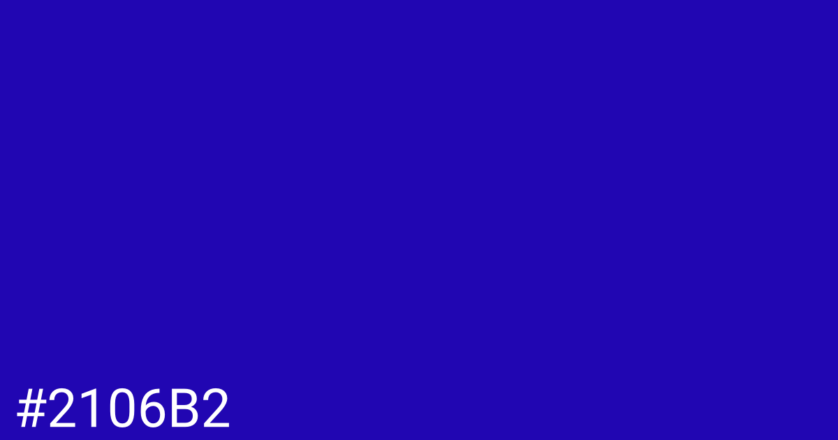 Hex color #2106b2 graphic