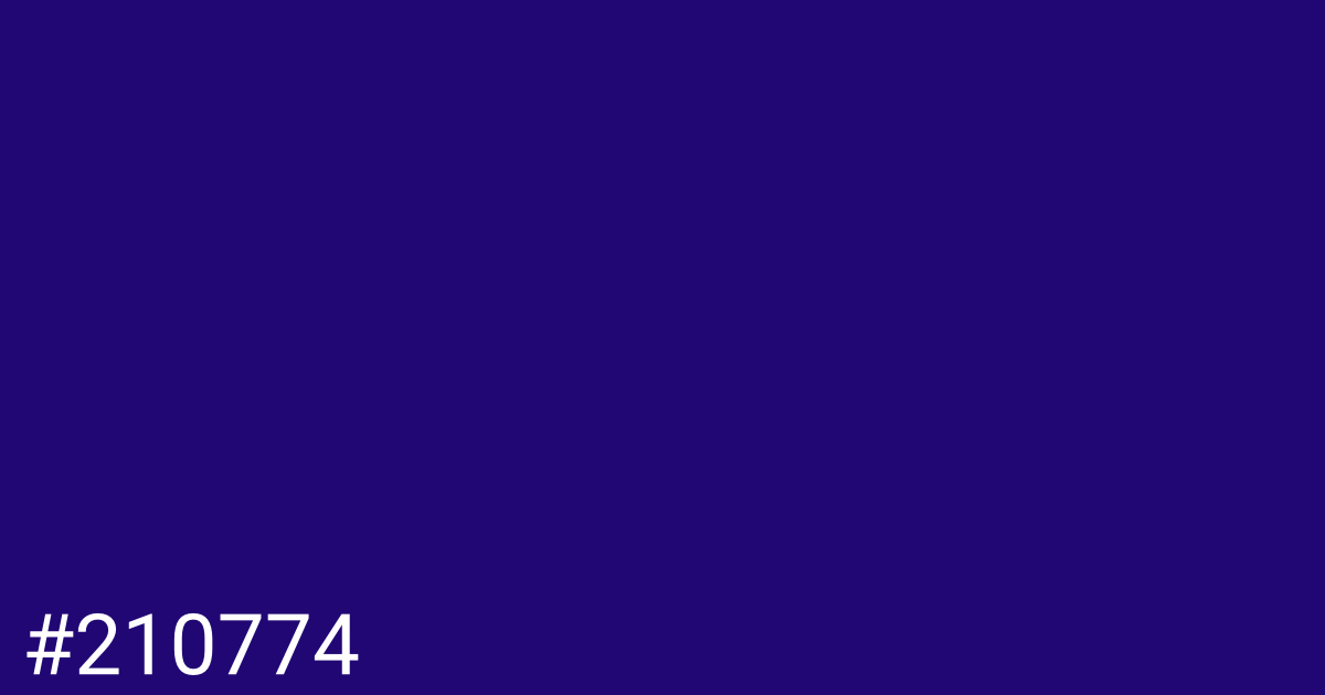 Hex color #210774 graphic