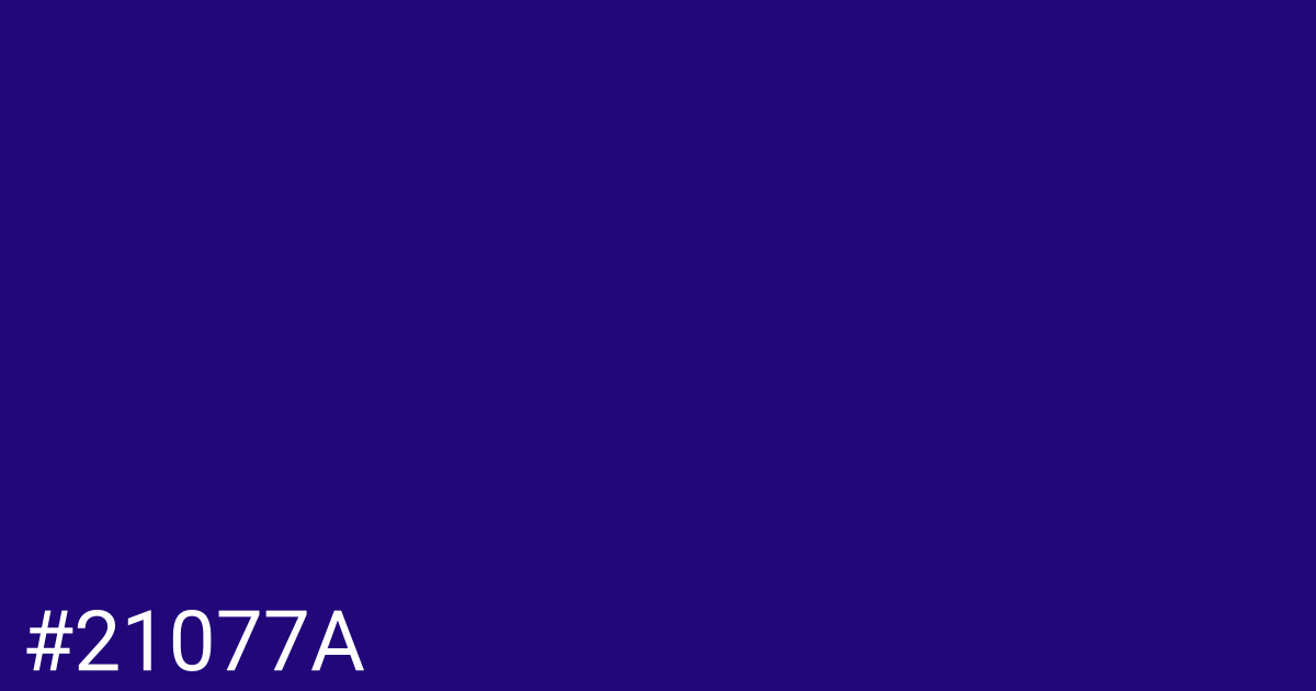 Hex color #21077a graphic