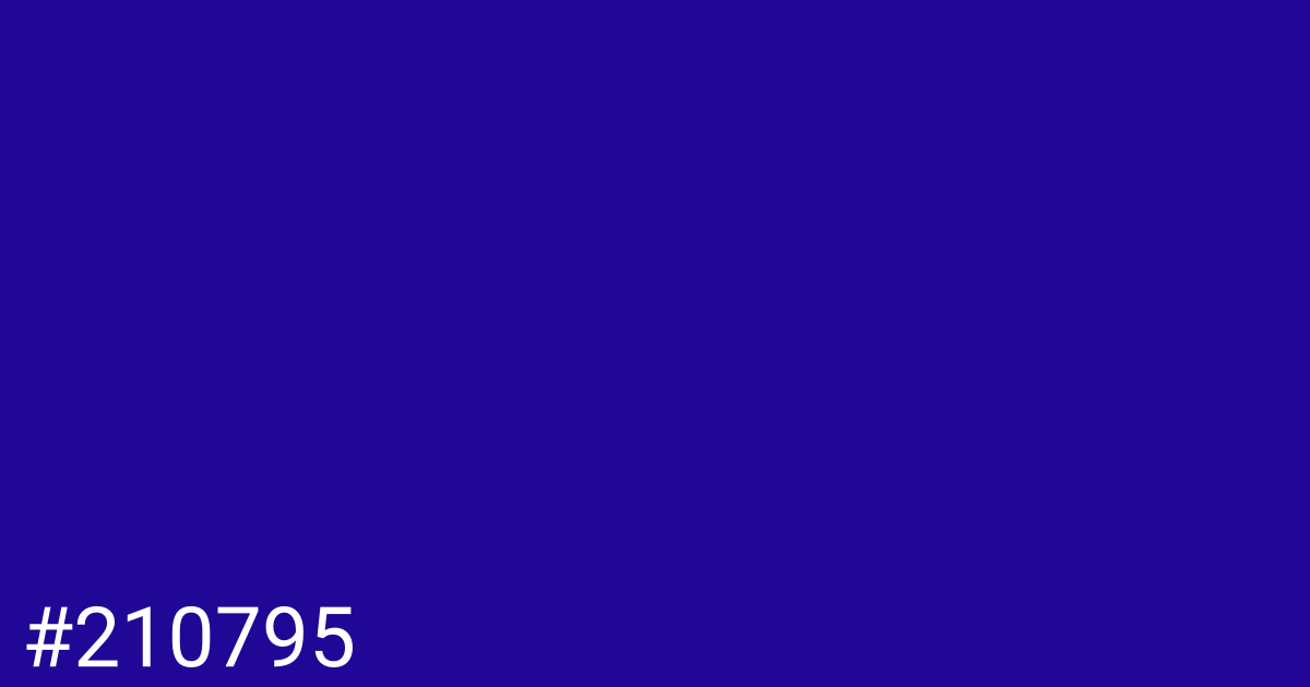 Hex color #210795 graphic